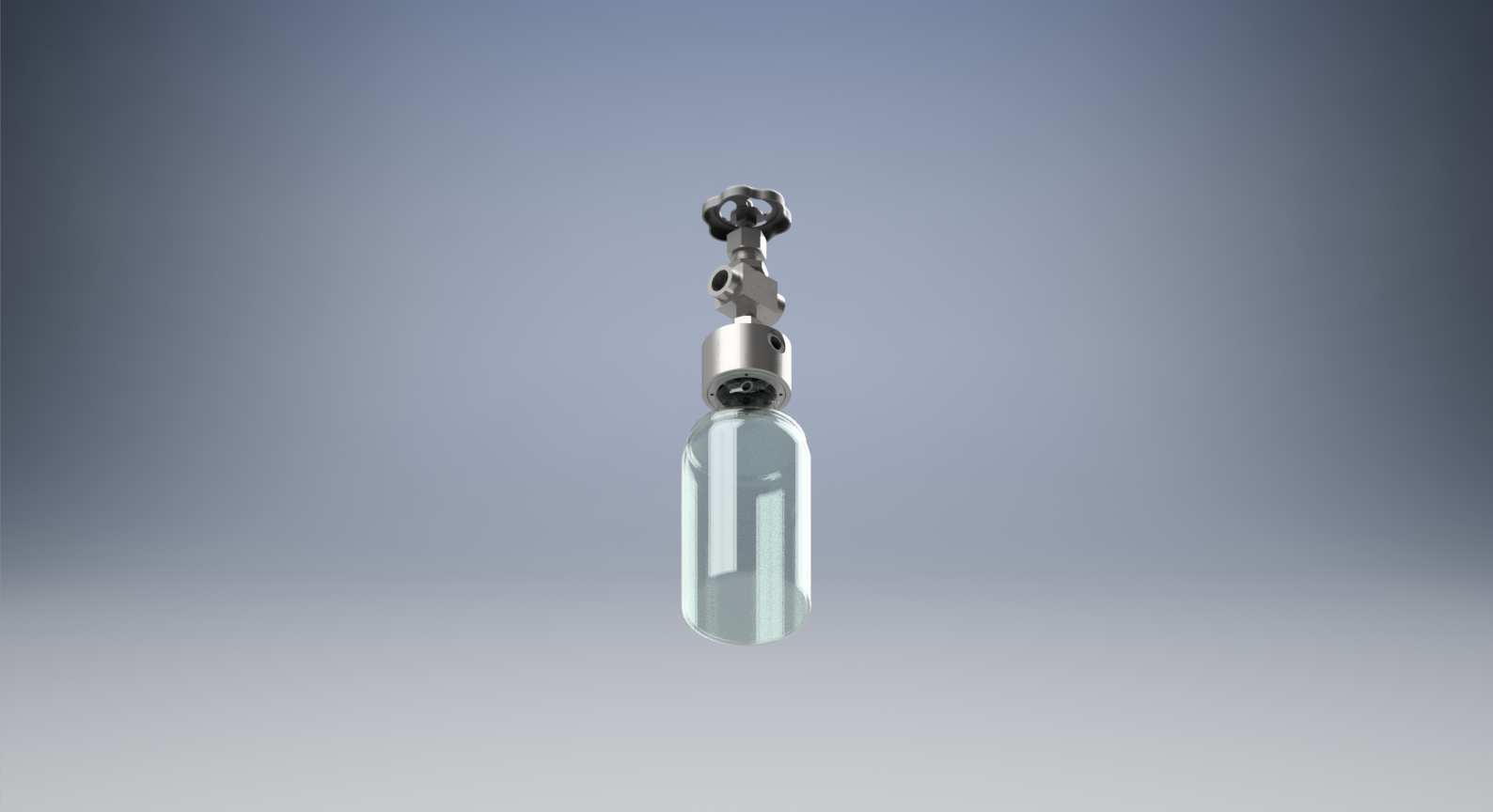 用于液体取样的GL45瓶螺纹带瓶头取样阀